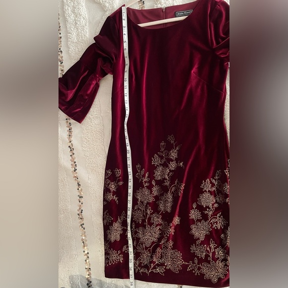 Sumptuous Burgundy Velvet Dress - Picture 9 of 11